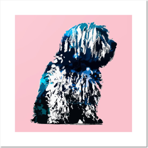 Floof Havanese Stencil Design Wall Art by Furrban